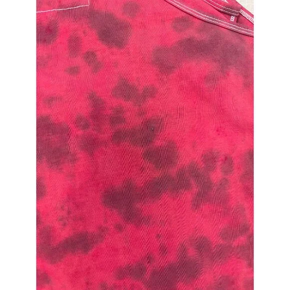 NEW Free People Movement Hot Shot Mini Dress Custom Tie Dye Red & Charcoal SZ M - Picture 11 of 11
